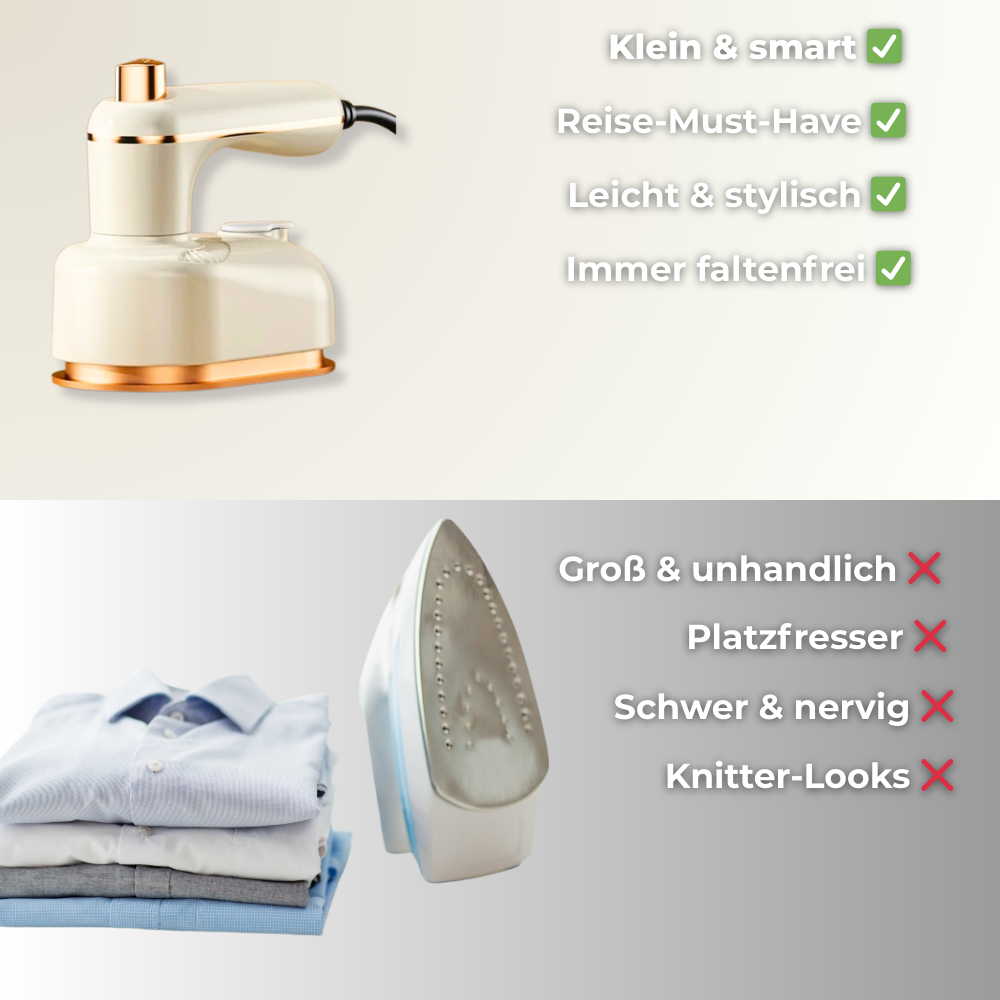 GlideMini™ – Dein Bügeleisen für unterwegs
